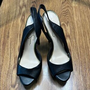 Jessica Simpson Black D'Orsay Heels